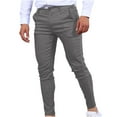 thumbnail image 1 of Wyobmus Mens Dress Pants Summer Quick Dry Stretch Casual Tapered Slacks Thin Work Business Trousers With Pockets B-Dark Gray, 1 of 5
