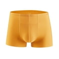 thumbnail image 1 of Wyobmus Mens Ice Silk Boxer Briefs Tagless Seamless Quick Dry Underpants Loose Breathable Stretchy Cozy Underwear Boxer Size L-3XL Gold, 1 of 4