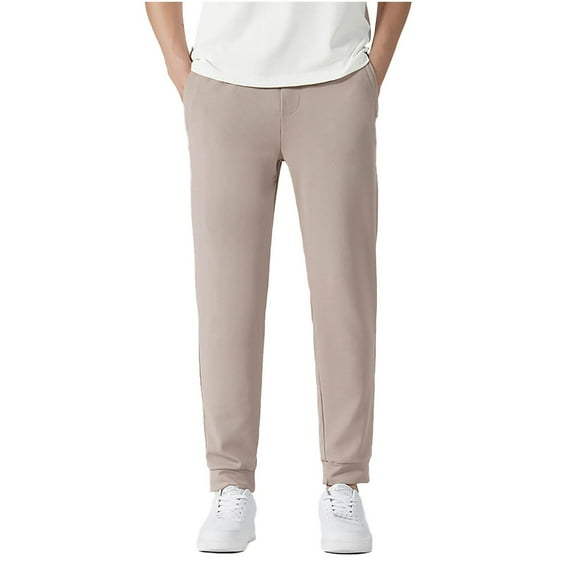 Wyobmus Mens Lightweight Summer Beach Pants Outdoor Baggy Quick Dry Stretch Casual Pants for Holiday Running Workout E-Khaki