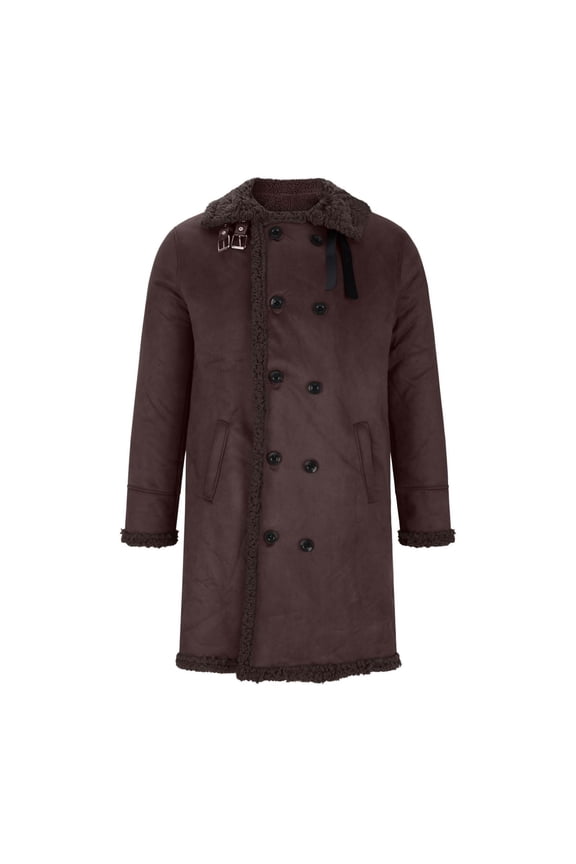 Mens Long Sleeve Quilted Jackets Leisure Solid Color Hooded Jacket Stand Collar Outwear Coat With Button Pocket Coffee