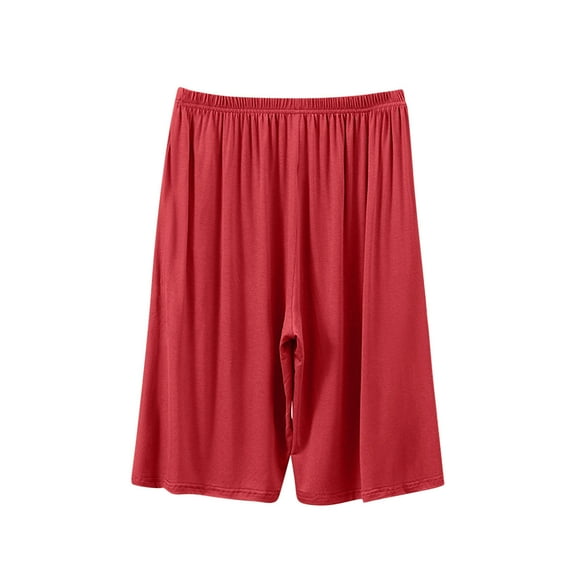Wyobmus Mens Lounge Short Plus Size Solid Pj Shorts Breathable Soft Cotton Lightweight Plain Home Shorts Sleep Bottoms Burgundy