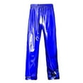 thumbnail image 1 of Wyobmus Mens Metallic Shiny Pants 70S Rock Party Dance Trousers Elastic Waist Straight Leg Nightclub Pant S-3XL Blue, 1 of 2