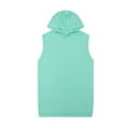 thumbnail image 1 of Wyobmus Mens Sleeveless Hooded Tank Tops Casual Workout T-Shirts Breathable Fitness Training Muscle Tees Lightweight Summer Shirt M-3X Mint Green, 1 of 4