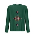 thumbnail image 1 of Wyobmus Mens Soft Active Shirt Long Sleeve Crewneck Athletic Undershirt Casual Home Wear Printed Pajama Tops B-Olive Green, 1 of 3