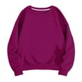 thumbnail image 1 of Wyobmus Mens Sweatshirts Cropped Crewneck Pullover Sweatshirts Long Sleeve Solid Outwear Clothes Purple, 1 of 4