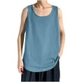thumbnail image 1 of Wyobmus Mens Tank Top Quick Dry Solid Color Sleeveless Muscle Gym Shirt Fitness Sports Round Neck Tanks Green, 1 of 5