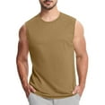thumbnail image 1 of Wyobmus Mens Tank Tops Gym Workout Sleeveless Tee Shirts Loose Crew Neck Fitness Bodybuilding Muscle Tank Shirt S-4X Khaki, 1 of 4