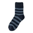 thumbnail image 1 of Wyobmus Mens Wool Socks Winter Warm Thermal Vintage Casual Striped Crew Thick Socks Cozy Soft Insulated Boot Socks Navy*, 1 of 2