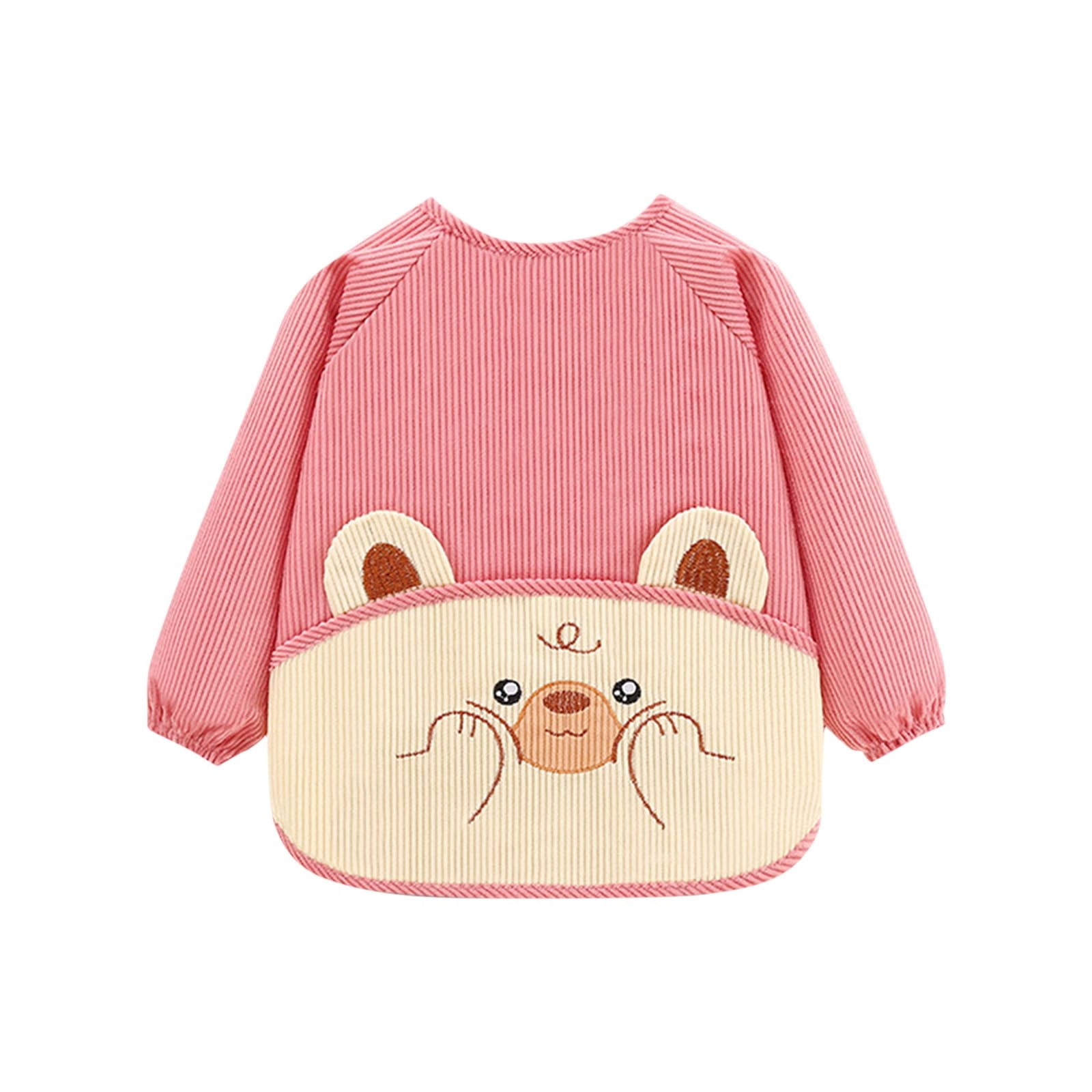 Wyobmus Mess Proof Baby Bib for 1-9Y Long Sleeve Bib Outfit Kids Bear ...