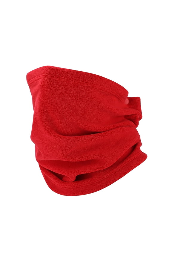 Neck Gaiters for Men Women Neck Warmer Scarf Thermal Windproof Face Mask Covering for Cold Weather Red*