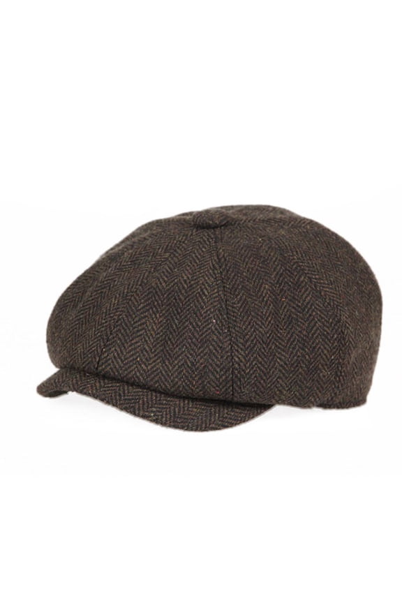 Newsboy Hats for Men Women Classic Flat Cap Gatsby Newsboy Hats Cabbie Driving Hat Brown*