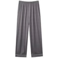 thumbnail image 1 of Wyobmus Plus Size Womens Pajama Pants Cotton Pajama Lounge Pj Casual Trousers Y2K Beach Bottoms with Pockets E-Silver, 1 of 4
