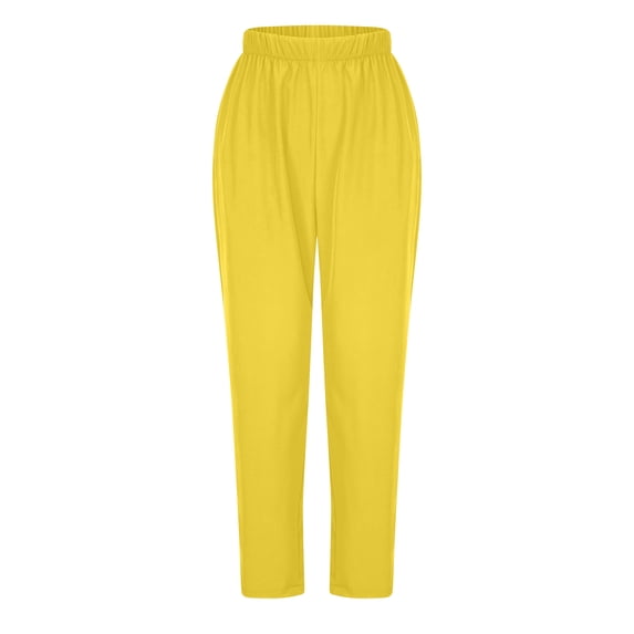 Wyobmus Scrubs Pants for Women Nurse Health Care Uniform Clinic Maid Nurse Uniform Protective Clothing Long Pants Yellow