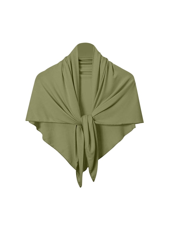 Shawl Wrap for Women Large Triangle Scarf Soft Knitted Elegant Shawls and Wraps Fall Winter Head Bandanas A-Olive Green