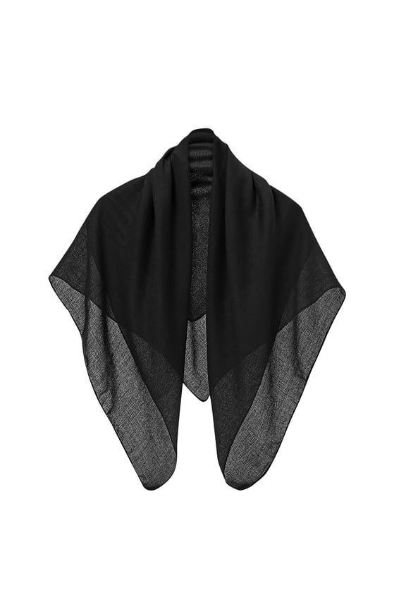 Shawl Wrap for Women Large Triangle Scarf Soft Knitted Elegant Shawls and Wraps Fall Winter Head Bandanas B-Black