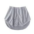 thumbnail image 1 of Wyobmus Shirt Extender for Women Adjustable Layered Fake Top Lower Sweep Shirt Half Length Mini Skirt S-5XL A-Gray, 1 of 4