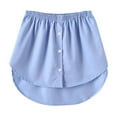 thumbnail image 1 of Wyobmus Shirt Extender for Women Adjustable Layered Fake Top Lower Sweep Shirt Half Length Mini Skirt S-5XL B-Light Blue, 1 of 4
