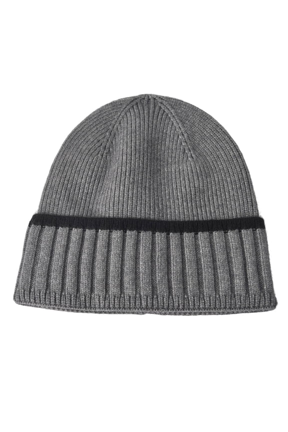 Slouchy Beanie for Men Women Unisex Vintage Crochet Hat Stretchy Hip-Hop Ribbed Knit Skull Cap Gray*