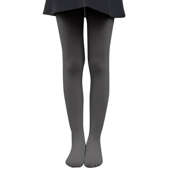 Wyobmus Tights for Girls 3-12Y Solid Dance Tights Good Stretchy Footed Leggings Soft Cotton Stockings Pantyhose B-Gray*