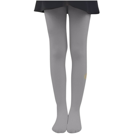 Wyobmus Tights for Girls 3-12Y Solid Dance Tights Good Stretchy Footed Leggings Soft Cotton Stockings Pantyhose E-Gray*