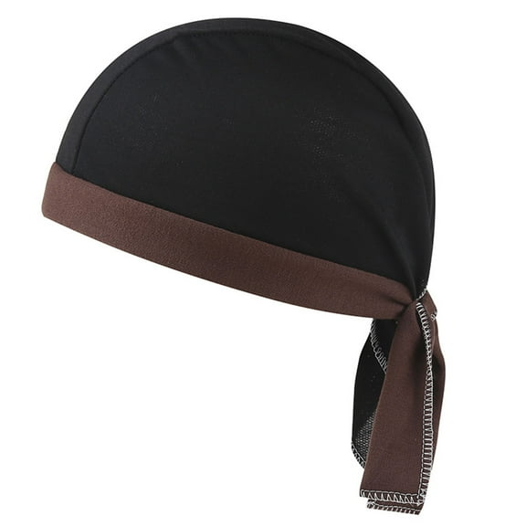 Wyobmus Unisex Do Rag Cycling Motorcycle Hat Quickly Dry Sports Headband Pirate Cap Dew Rag Head Wrap Bandana Hats Liners for Men and Women A-Coffee