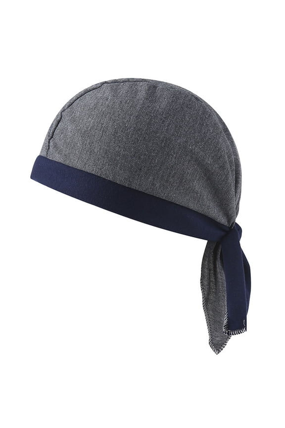 Unisex Do Rag Cycling Motorcycle Hat Quickly Dry Sports Headband Pirate Cap Dew Rag Head Wrap Bandana Hats Liners for Men and Women A-Navy