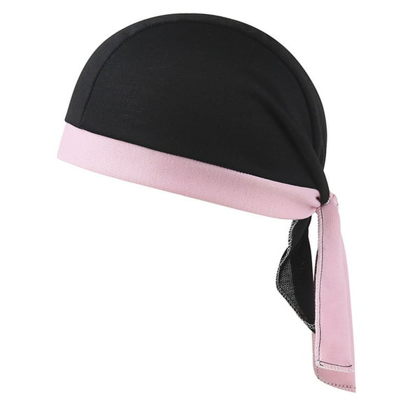 Wyobmus Unisex Do Rag Cycling Motorcycle Hat Quickly Dry Sports Headband Pirate Cap Dew Rag Head Wrap Bandana Hats Liners for Men and Women A-Pink