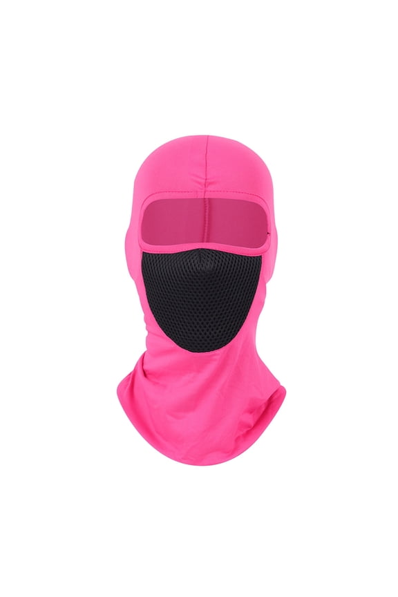 Unisex Knit Insulated Windproof Face Mask Thermal Full Face Cover for Cycling Ski Snowboard Motorcycle Outdoor Cold Weather Men and Women B-Hot Pink