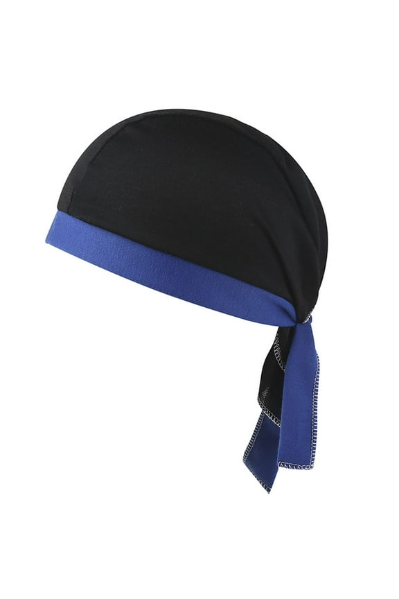 Unisex Do Rag Cycling Motorcycle Hat Quickly Dry Sports Headband Pirate Cap Dew Rag Head Wrap Bandana Hats Liners for Men and Women A-Sky Blue