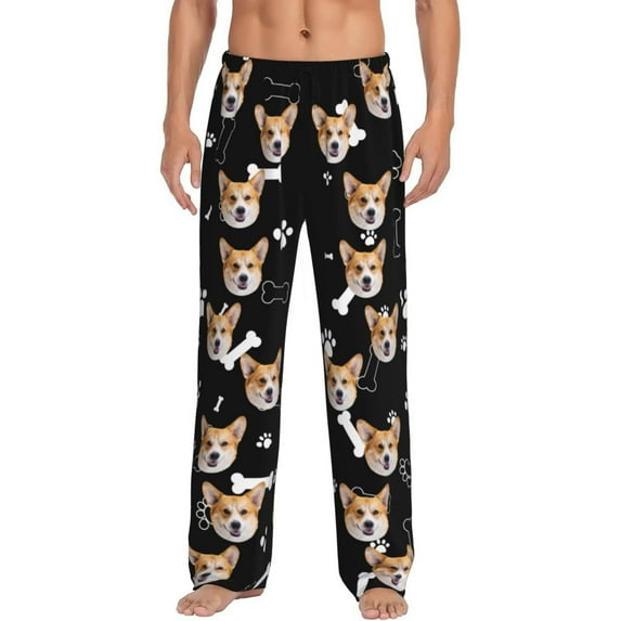 Wyobmus Unisex Soft Pajama Pants for Men And Women Valentine'S Day Corgi Graphic Couple Pj Bottoms Lightweight Sleepwear Pajamas With Elastic Waist Drawstring Size S-5XL B-Multicolor