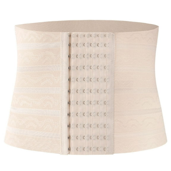 Wyobmus Waist Trainer for Women Corset Shapewear Tummy Control Slimming Hook & Loop Waist Shapers Postpartum Belly Band Body Shaper A-Beige