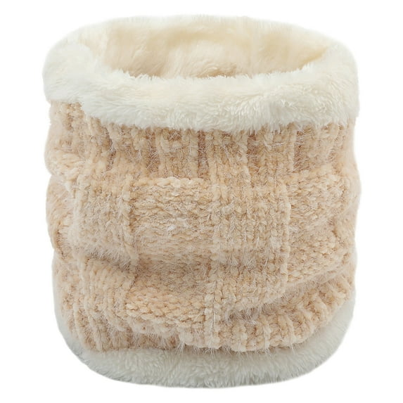 Wyobmus Winter Neck Gaiters for Men Women Winter Fleece Neck Warmer Versatile Thermal Thick Warm Cold Weather Face Mask Beige*