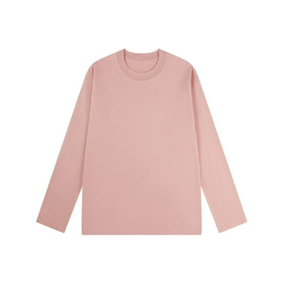 Wyobmus Women Long Sleeve Shirts Stretch Casual Crew Tee Shirts Loose Going Out Basics Tops Fall Fashion Y2K Clothes Hot Pink