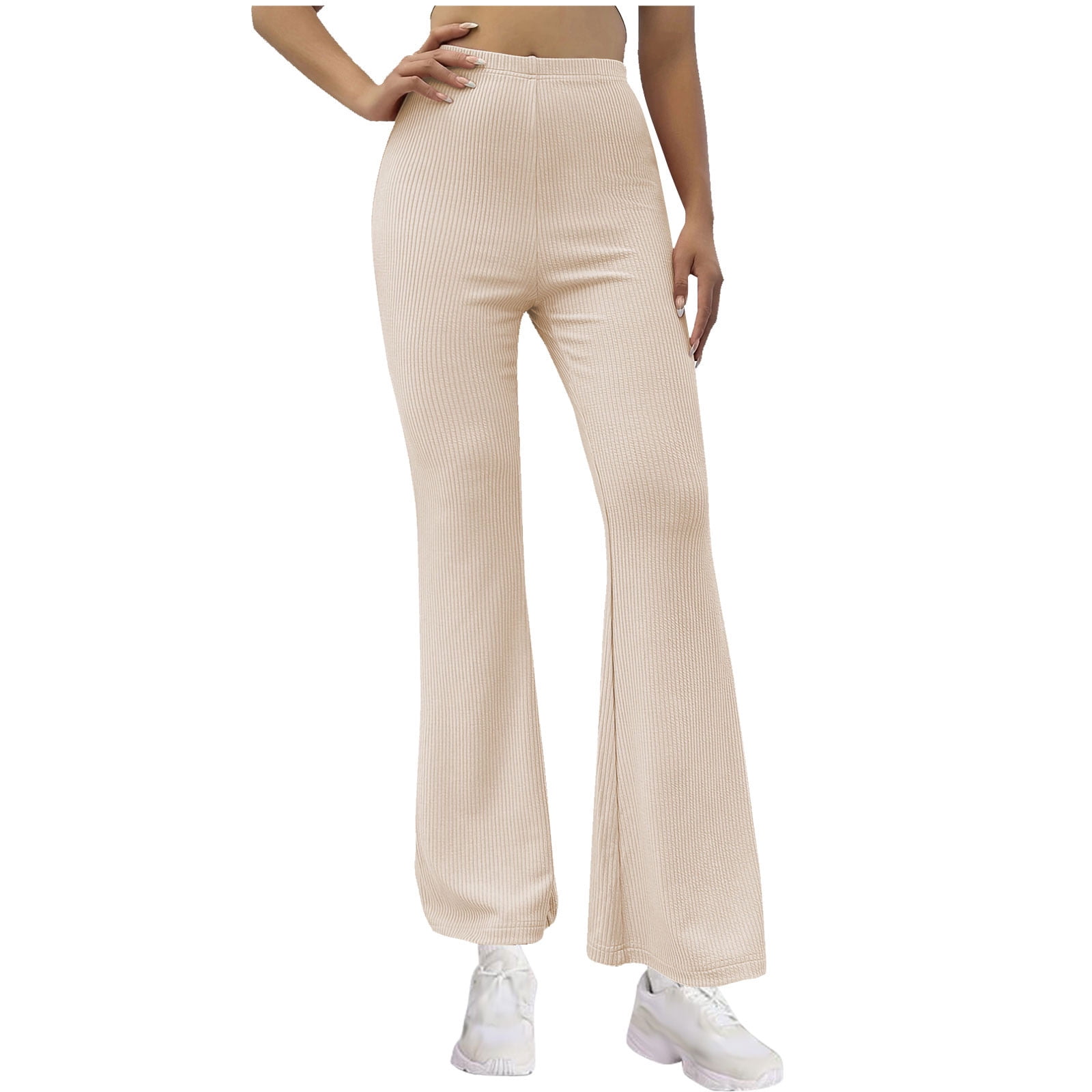 Black Bell Bottom High Rise Yoga Pants main image 1