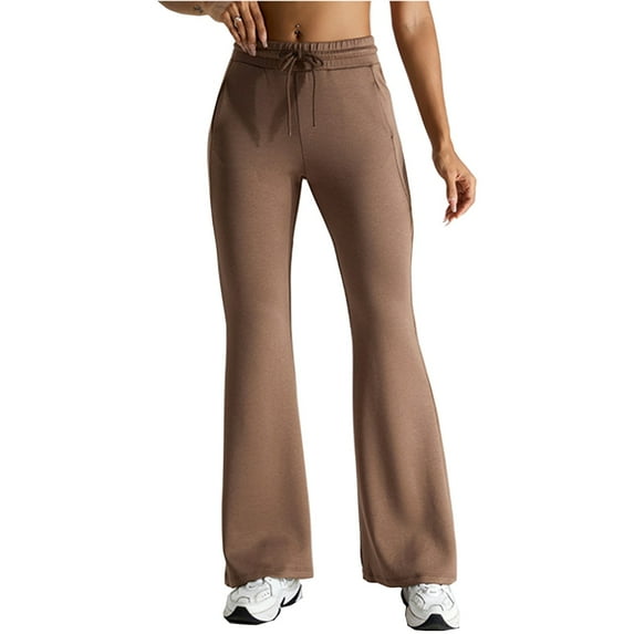 Wyobmus Women's Bootcut Yoga Pants Flare Leggings High Waisted Active Leggings Workout Lounge Dance Dress Pants Coffee