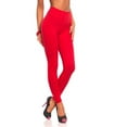 thumbnail image 1 of Wyobmus Women's Fitness Yoga Pants Solid Color Casual High Waisted Lounge Legging Workout Buttery Soft Yoga Pants A-Red, 1 of 4