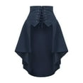 thumbnail image 1 of Wyobmus Women's Medieval Peasant Skirt Renaissance Irregular Hem Skirt Gothic Steampunk Victorian High-Low Skirts B-Navy, 1 of 4