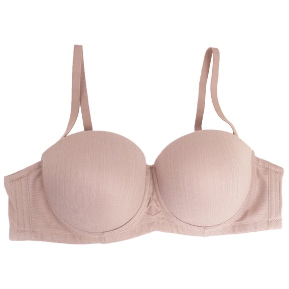 Wyobmus Women's Push-Up Bra Seamless Wireless Plunge Bras Solid Color No Underwire Full Coverage Bras Spaghetti Straps Supportive Brs A-Dark Gray*