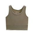 thumbnail image 1 of Wyobmus Women's Summer Tank Tops Soft Modal Tops Sleeveless Scoop Neck Fitted Crop Camisole Tanks Solid Color Cotton Basic Shirts M-5X A-Green, 1 of 4