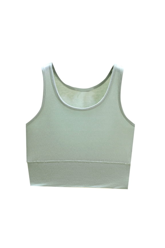 Women's Summer Tank Tops Soft Modal Tops Sleeveless Scoop Neck Fitted Crop Camisole Tanks Solid Color Cotton Basic Shirts M-5X B-Green