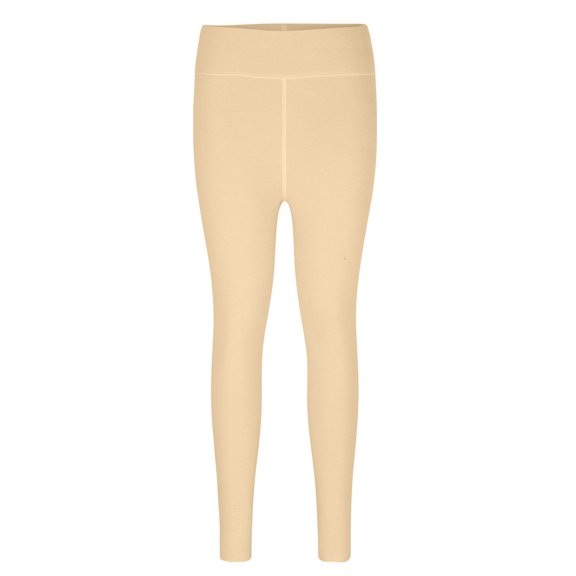 Wyobmus Women's Warm Leggings Winter Solid Color Fleece Lined Seamless Tights Butt Lift Skinny Tummy Control Compression Warm Leggings Pants Beige