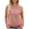 thumbnail image 1 of Wyobmus Women's Y2K Backless Tie Knot Knit Sweater Vest Crew Neck Sleeveless Split Pullover Tank Top Pink, 1 of 1