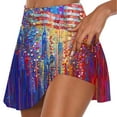 thumbnail image 1 of Wyobmus Womens American Flag Pleated Tennis Skirts July 4Th Patriotic High Waisted Skort with Pockets Inner Shorts for Sports Running Pickleball J-Multicolor, 1 of 5