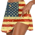 thumbnail image 1 of Wyobmus Womens American Flag Pleated Tennis Skirts July 4Th Patriotic High Waisted Skort with Pockets Inner Shorts for Sports Running Pickleball R-Multicolor, 1 of 5