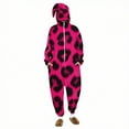 thumbnail image 1 of Wyobmus Womens Animal Onesies Pajamas Adult Half Zip One Piece Cosplay Suit Halloween Clothes Long Sleeved Leopard Print Jumpsuit with Hooded Novelty Sleepwear K-Multicolor, 1 of 9