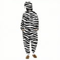 thumbnail image 1 of Wyobmus Womens Animal Onesies Pajamas Adult Half Zip One Piece Cosplay Suit Halloween Clothes Long Sleeved Leopard Print Jumpsuit with Hooded Novelty Sleepwear H-Multicolor, 1 of 9