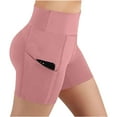 thumbnail image 1 of Wyobmus Womens Biker Shorts With Phone Pockets Slim Fit Soft High Waisted Yoga Shorts Stretch Tummy Control Workout Gym Shorts S-2X A-Pink, 1 of 8