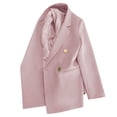 thumbnail image 1 of Wyobmus Womens Blazers with Pockets Business Casual Solid Long Sleeve Lapel Open Front Suit Jacket 4-Button Work Blazer Size S-3X B-Pink, 1 of 3