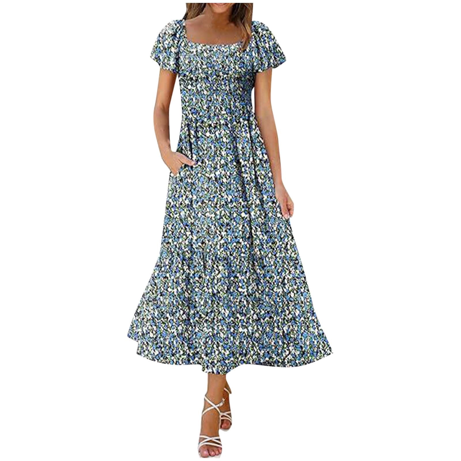 Casual Bold Printed Maxi Dress
