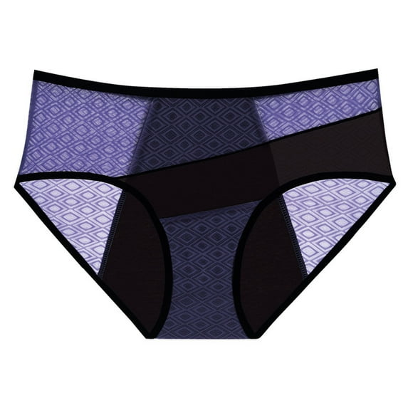 Wyobmus Womens High Cut Underwear Mid-Rise Comfortable Panties Ultra Soft Nylon Spandex Hipster Brief A-Blue*